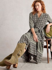 White Stuff Black Mabel Mixed Print Dress - Image 3 of 6