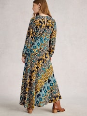 White Stuff Blue Hope Bias Cut Dress - Image 3 of 6