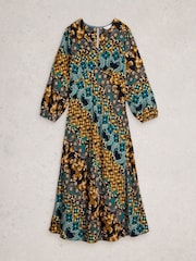 White Stuff Blue Hope Bias Cut Dress - Image 5 of 6