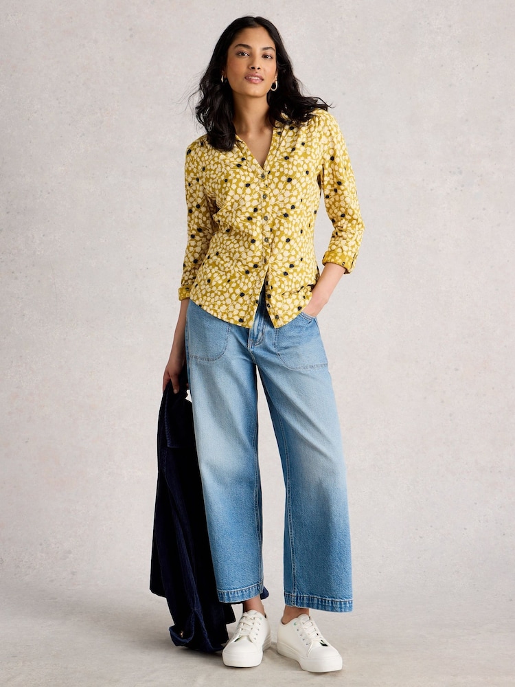 White Stuff Yellow Annie Jersey Shirt - Image 1 of 6 White Stuff Yellow Annie Jersey Shirt - Image 1 of 6