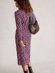 White Stuff Pink Annie Jersey Shirt Dress - Image 2 of 6