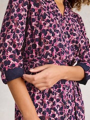 White Stuff Pink Annie Jersey Shirt Dress - Image 4 of 6
