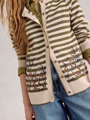 White Stuff Natural Lulu Embroidered Cardigan - Image 4 of 6