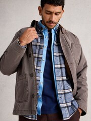 White Stuff Blue Barton Marl Check Shirt - Image 1 of 6
