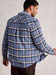 White Stuff Blue Barton Marl Check Shirt - Image 2 of 6