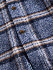White Stuff Blue Barton Marl Check Shirt - Image 6 of 6