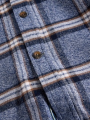 White Stuff Blue Barton Marl Check Shirt - Image 7 of 7