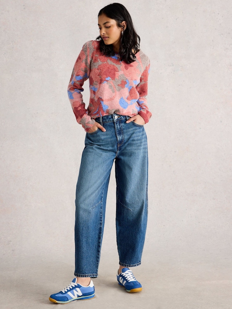 White Stuff Red Jodie Printed Jumper - Image 2 of 7 White Stuff Red Jodie Printed Jumper - Image 2 of 7