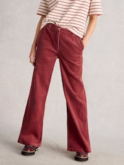 White Stuff Pink Belle Cord Wide Leg Trousers - Image 1 of 6