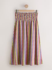 Violet Carouri Gingham - Fustă maxi încrețită - Imaginea 1 din 3