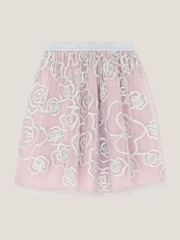 Monsoon Pink Rose Tinsel Tulle Skirt - Image 2 of 4