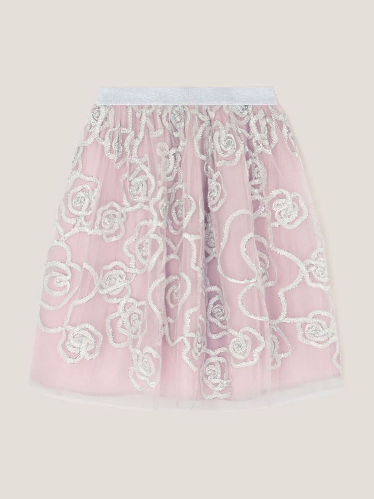 Monsoon Pink Rose Tinsel Tulle Skirt - Image 2 of 4 Monsoon Pink Rose Tinsel Tulle Skirt - Image 2 of 4