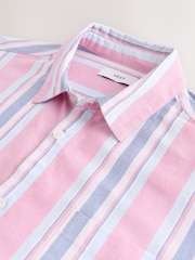 Pink and Blue Stripe Oxford Long Sleeve Shirt - Image 3 of 3