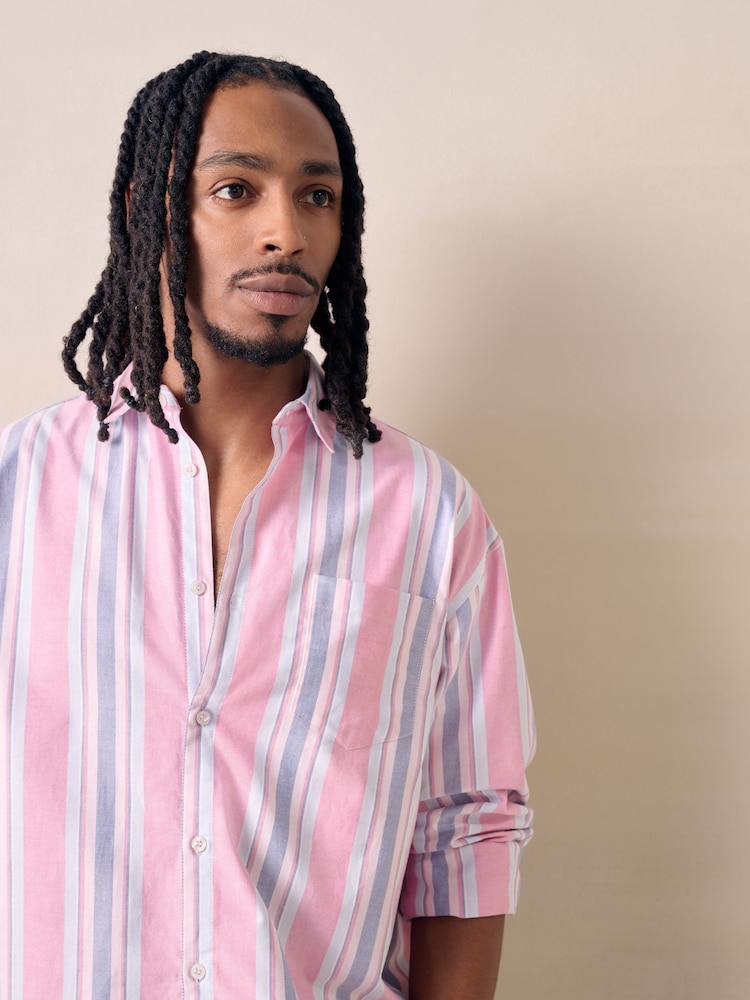 pink blue dress shirt Buy and Stripe Oxford Long Sleeve from Next USA Short sleeve shirt for