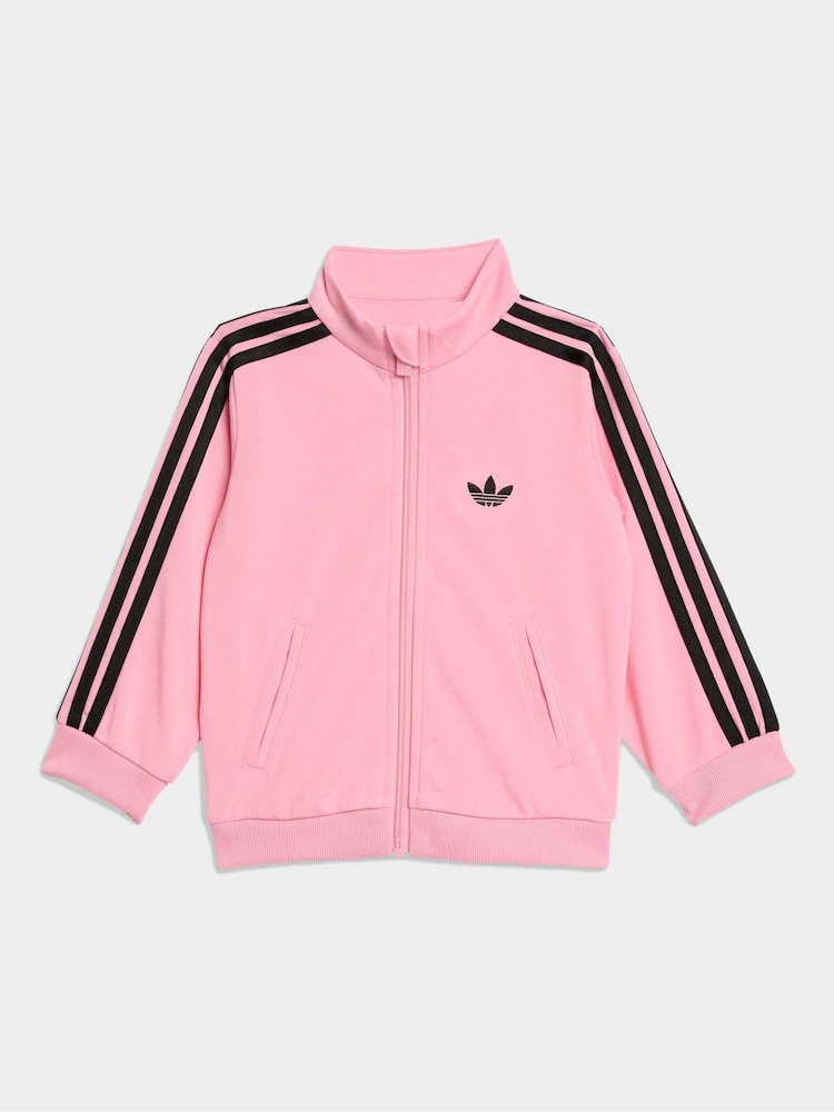 adidas Originals Pink Firebird Tracksuit Infant Set - Image 2 of 7 adidas Originals Pink Firebird Tracksuit Infant Set - Image 2 of 7