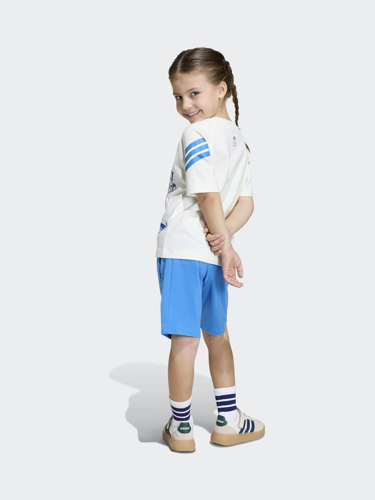 adidas White Marvel Avengers Little Kids T-Shirt and Shorts Set - Image 2 of 8