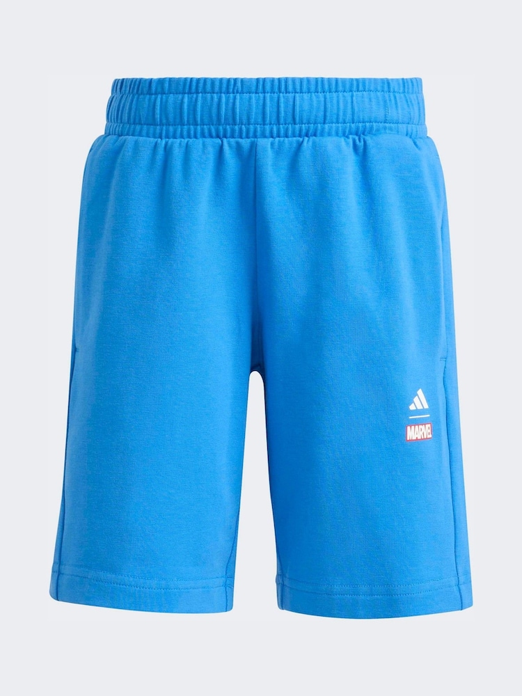 adidas White Marvel Avengers Little Kids T-Shirt and Shorts Set - Image 8 of 8