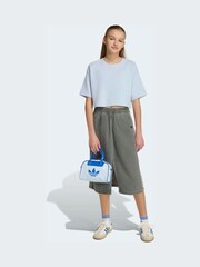 adidas Originals Blue Cropped Waffle T-Shirt - Image 4 of 8