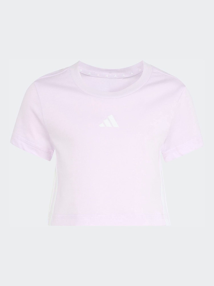 أرجواني - adidas 3-Stripes Baby T-Shirt and Jogger Little Kids Set - صورة 2 من 3 أرجواني - adidas 3-Stripes Baby T-Shirt and Jogger Little Kids Set - صورة 2 من 3