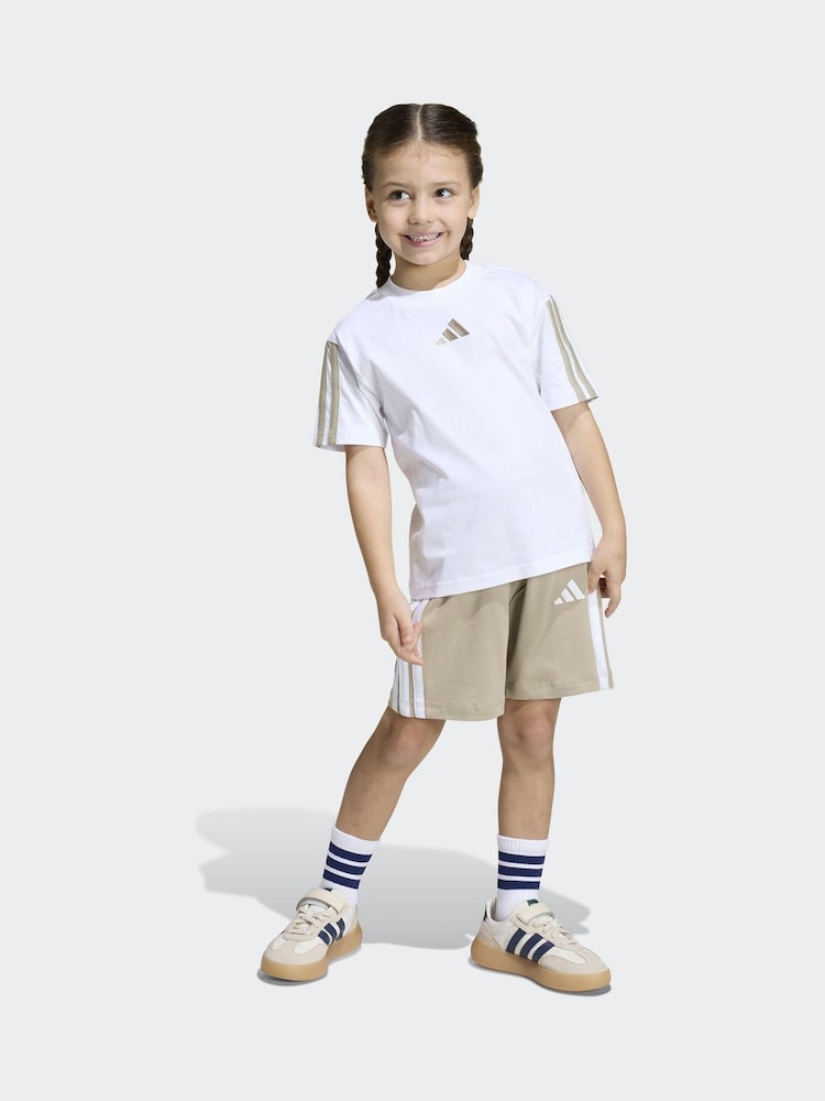 adidas White/Neutral Essentials Little Kids T-Shirt Set - Image 1 of 6 adidas White/Neutral Essentials Little Kids T-Shirt Set - Image 1 of 6