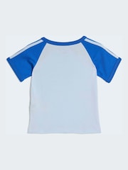 adidas Originals Blue T-Shirt and Sprinter Shorts Infant Set - Image 3 of 7