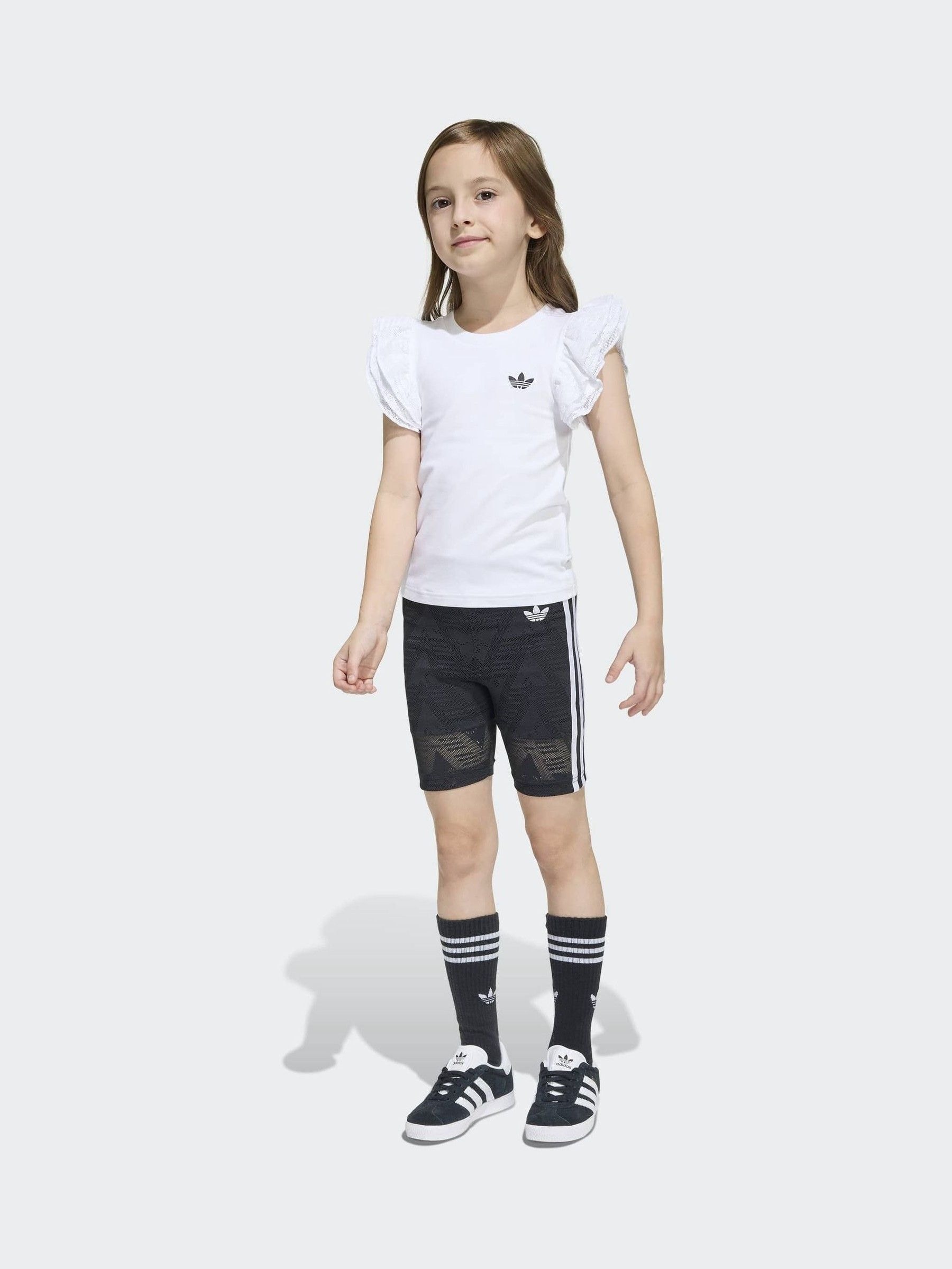 Next：日本 ホワイト - adidas Originals フリルトップ・ショート
