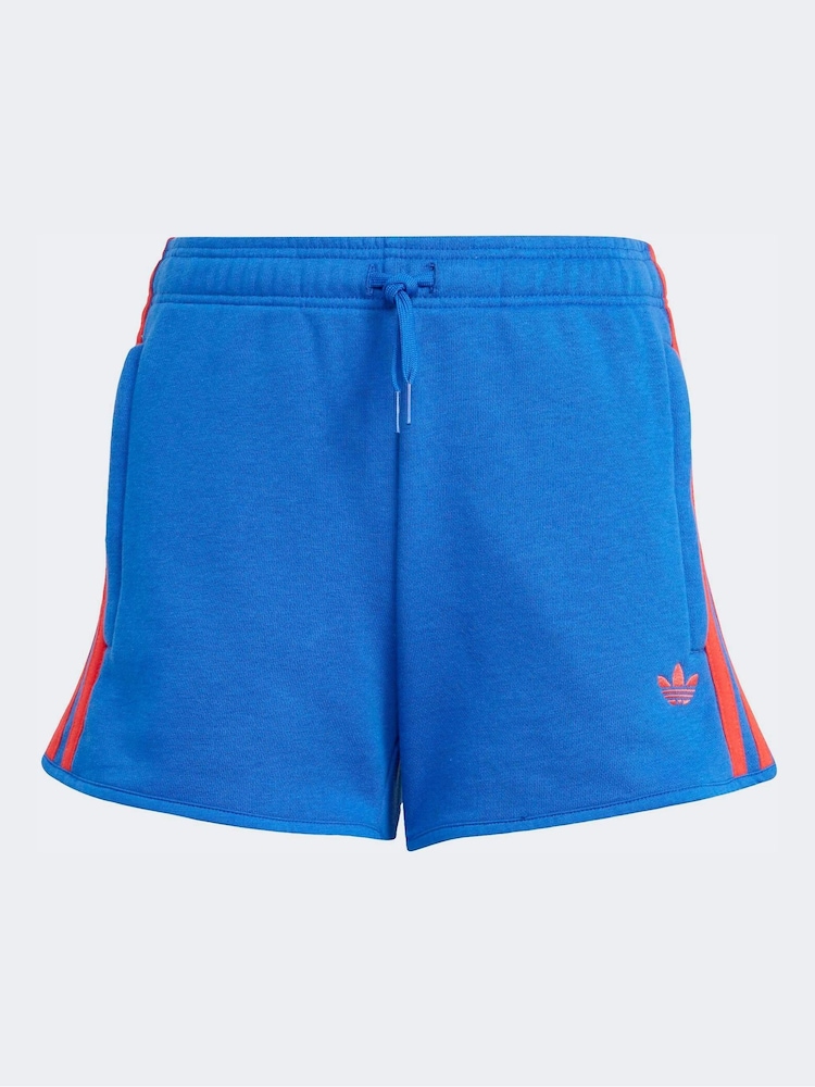 adidas Originals Blue 3-Stripes Sprinter Shorts - Image 6 of 6 adidas Originals Blue 3-Stripes Sprinter Shorts - Image 6 of 6