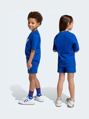 adidas Originals Blue Trefoil T-Shirt and Shorts Little Kids Set - Image 1 of 10