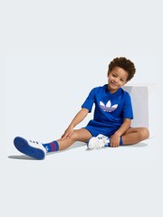 adidas Originals Blue Trefoil T-Shirt and Shorts Little Kids Set - Image 4 of 10