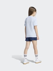 adidas Originals Blue T-Shirt and Shorts Set - Image 2 of 10