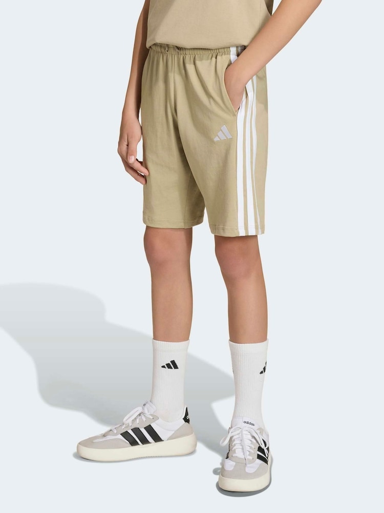 adidas Brown Essentials Kids Shorts - Image 1 of 6 adidas Brown Essentials Kids Shorts - Image 1 of 6