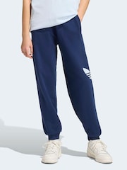 adidas Originals Navy Oversized Trefoil Joggers - Image 1 of 6