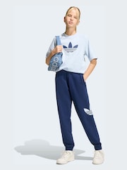 adidas Originals Navy Oversized Trefoil Joggers - Image 3 of 6
