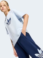 adidas Originals Navy Oversized Trefoil Joggers - Image 5 of 6