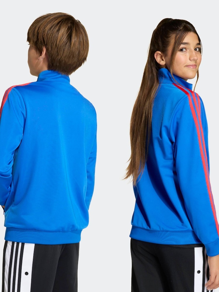 adidas originals Blue Red Firebird Oversized Jacket - Image 1 of 6
