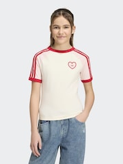 adidas Originals 3 Stripes Heart Logo T-Shirt - Bild 1 von 8