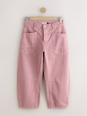 Pink Double Pocket Barrel Jeans - Image 7 of 9