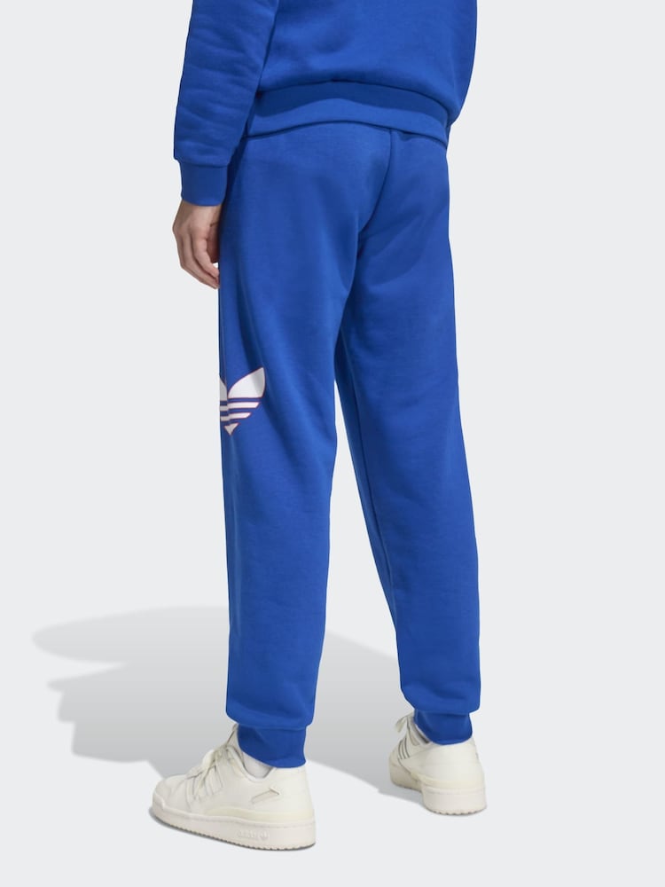 adidas Originals Blue Oversized Trefoil Joggers - Image 2 of 6 adidas Originals Blue Oversized Trefoil Joggers - Image 2 of 6