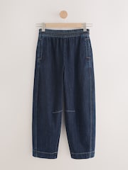 Albastru închis - Pull On Barrel Leg Jeans - Imaginea 1 din 5