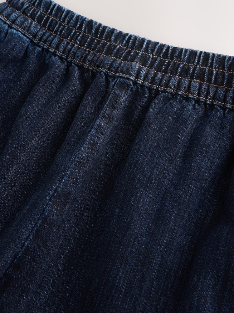 Albastru închis - Pull On Barrel Leg Jeans - Imaginea 2 din 5 Albastru închis - Pull On Barrel Leg Jeans - Imaginea 2 din 5