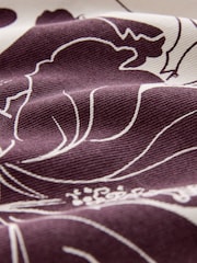 Ecru / Burgundy Floral - Weit geschnittene Jeans - Bild 3 von 3