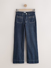 Rinse Denim Patch Pocket Wide Leg Jeans - Image 6 of 9