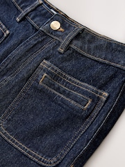 Rinse Denim Patch Pocket Wide Leg Jeans - Image 8 of 9