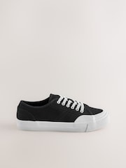 Black Forever Comfort® Canvas Baseball Trainers - Image 1 of 5