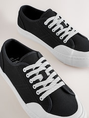 Black Forever Comfort® Canvas Baseball Trainers - Image 4 of 5