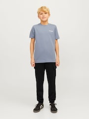 JACK & JONES Junior JACK & JONES Junior Cuffed Cargo Black Trousers - Imagen 3 de 8