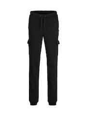 JACK & JONES Junior JACK & JONES Junior Cuffed Cargo Black Trousers - Imagen 6 de 8