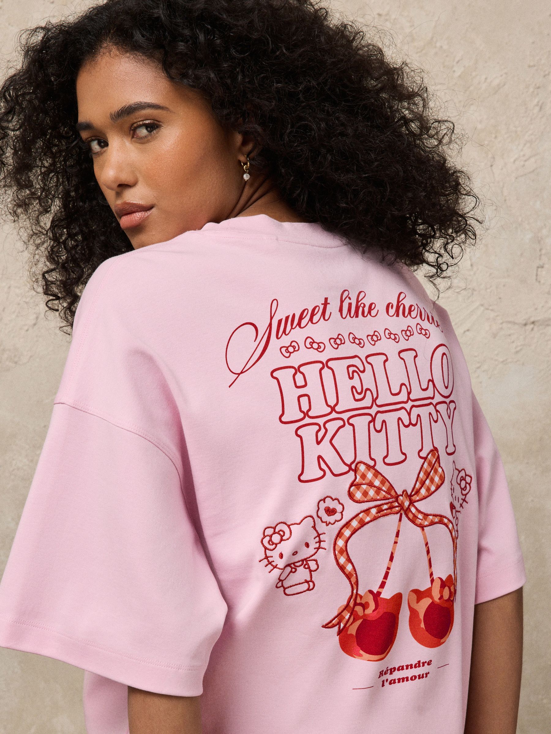 Buy Pink Hello Kitty Official Licensed Crew Neck T-Shirt from Next USA