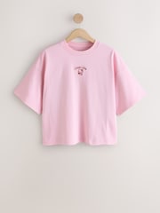 Pink Hello Kitty Official Licensed Crew Neck T-Shirt - Image 1 of 4