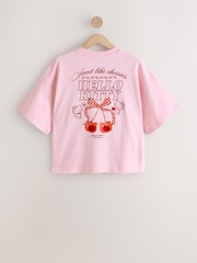 Pink Hello Kitty Official Licensed Crew Neck T-Shirt - Image 2 of 4